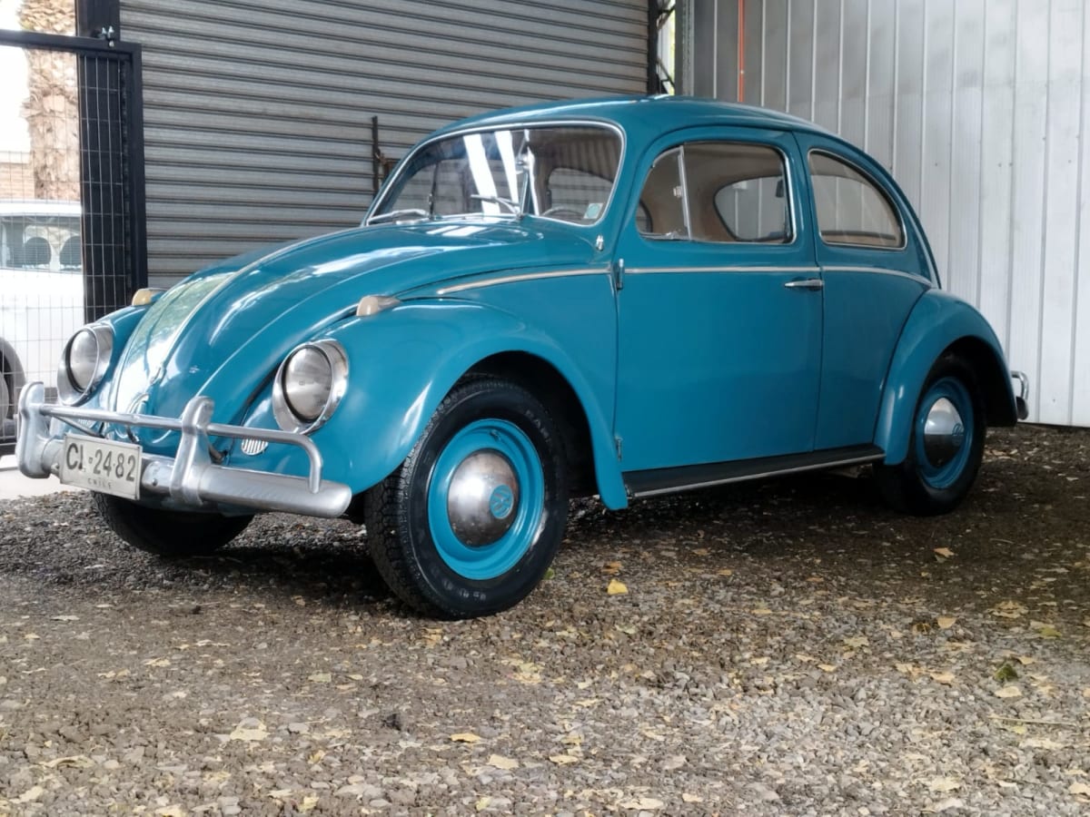 1961 Volkswagen Escarabajo BEETLE Azul - Miniatura 2
