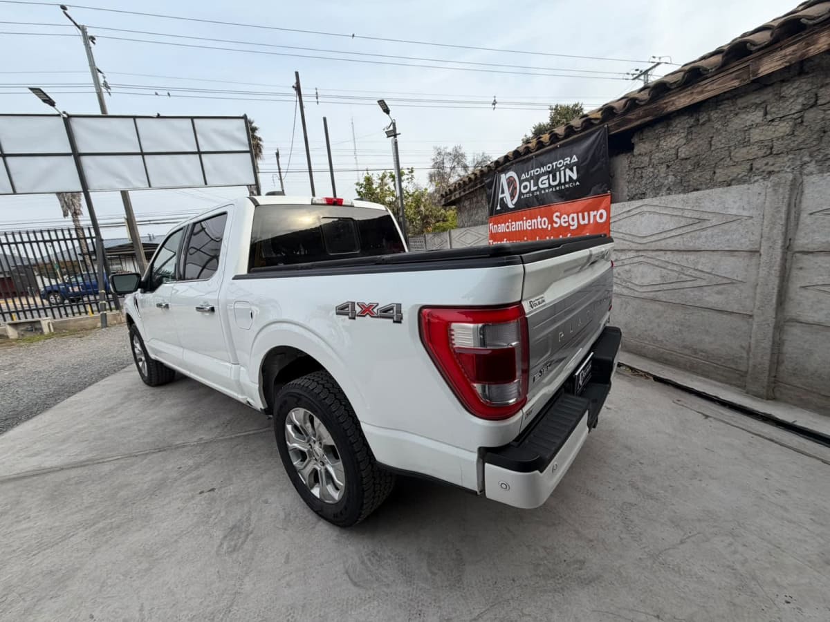 2023 Ford F-150 PLATINUM 3.5 AT 4X4 PLATINIUM Blanco - Miniatura 4
