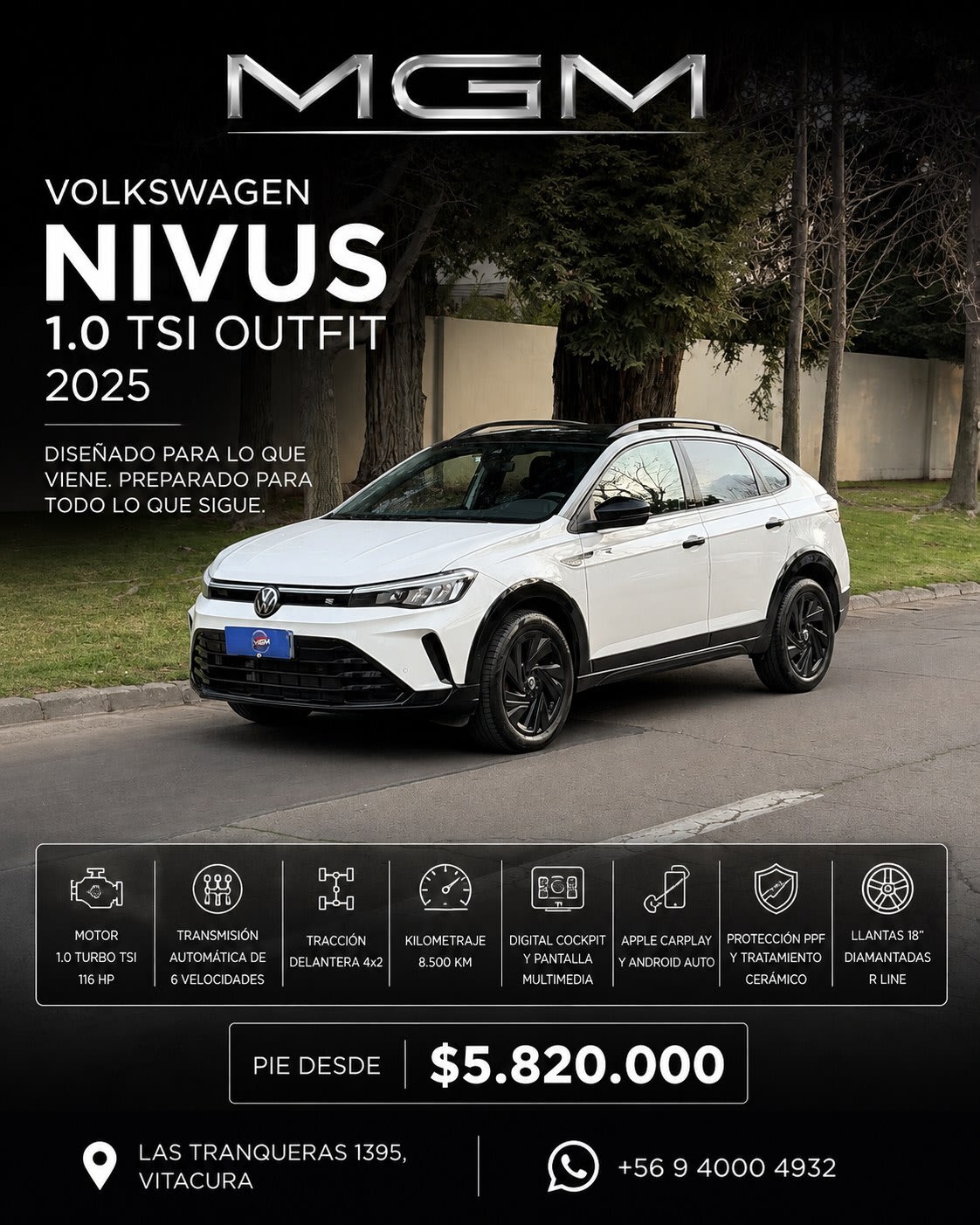 2025 VOLKSWAGEN NIVUS 1.0 Blanco - Imagen 1