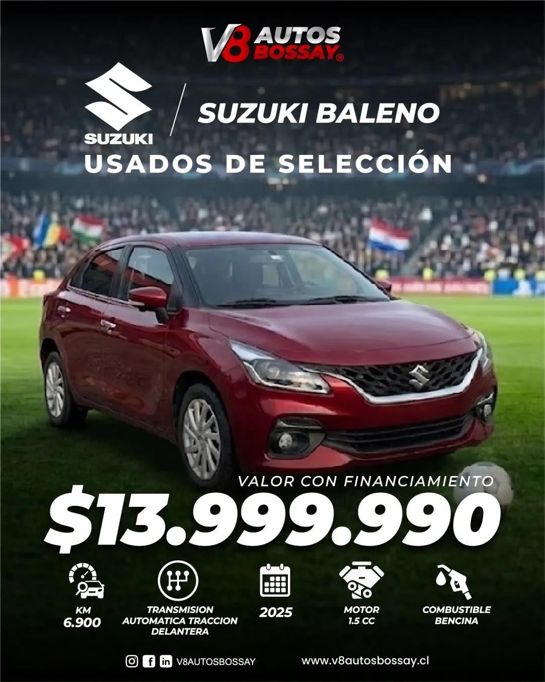 2025 Suzuki Baleno Rojo - Imagen 1