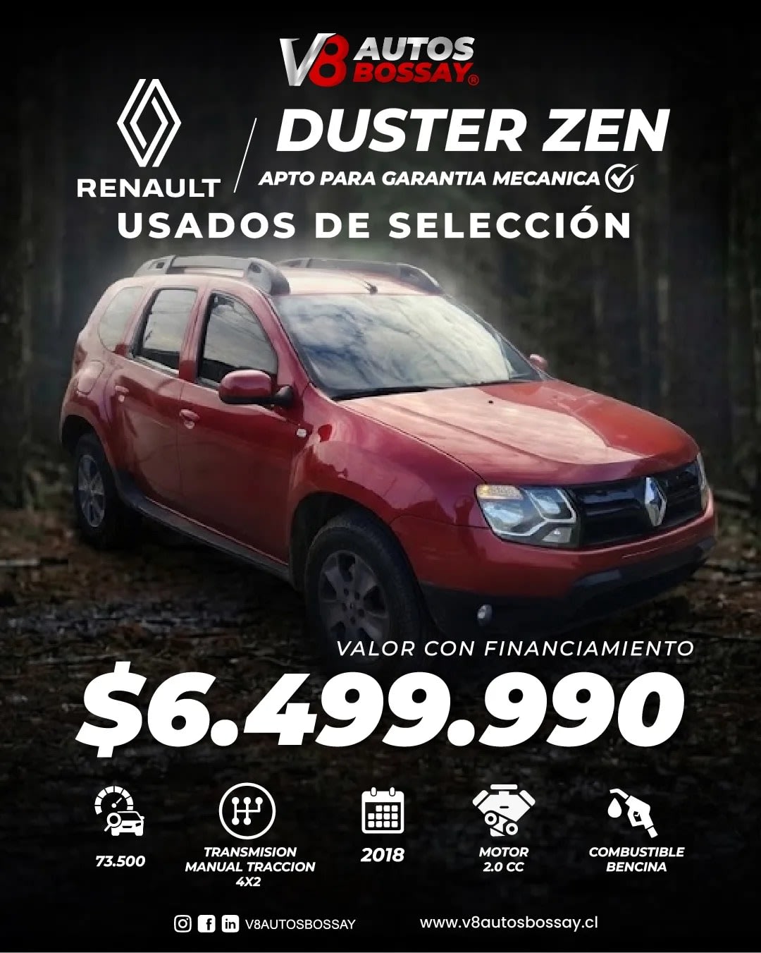 2018 Renault DUSTER ZEN Rojo - Imagen 1