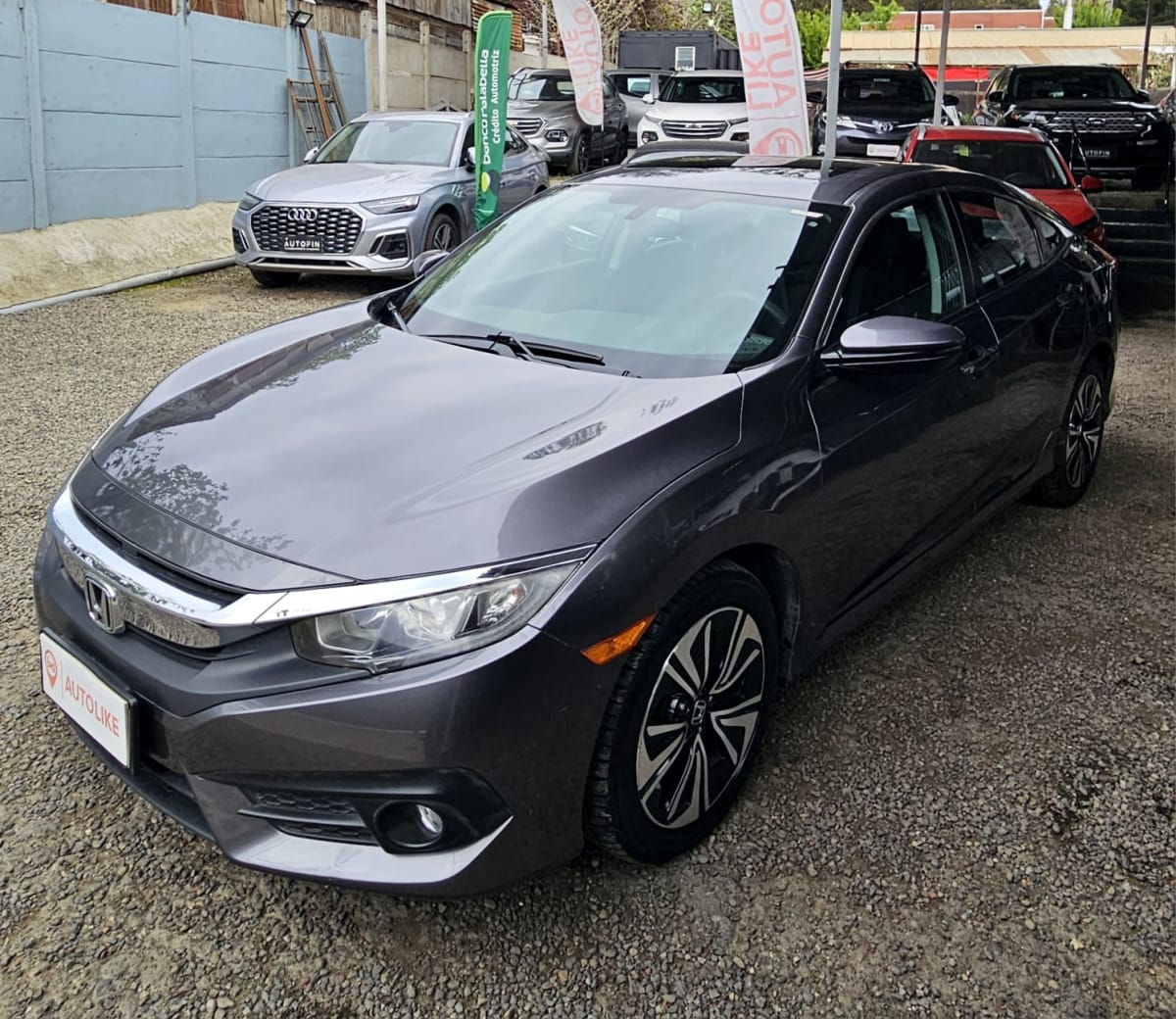 2018 Honda Civic EXT Gris - Miniatura 2