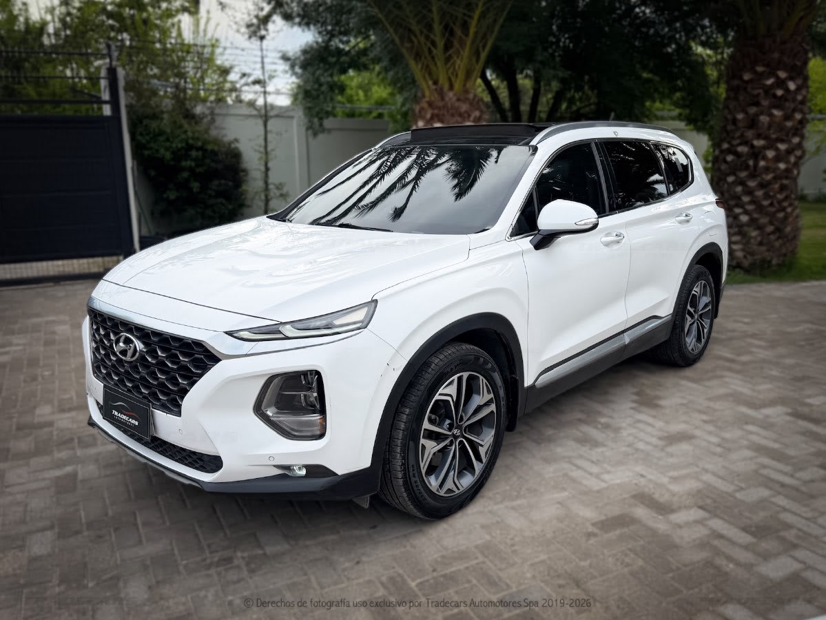2019 Hyundai SANTA FE TM CRDI 4X4 2.2 AUT Blanco - Miniatura 8