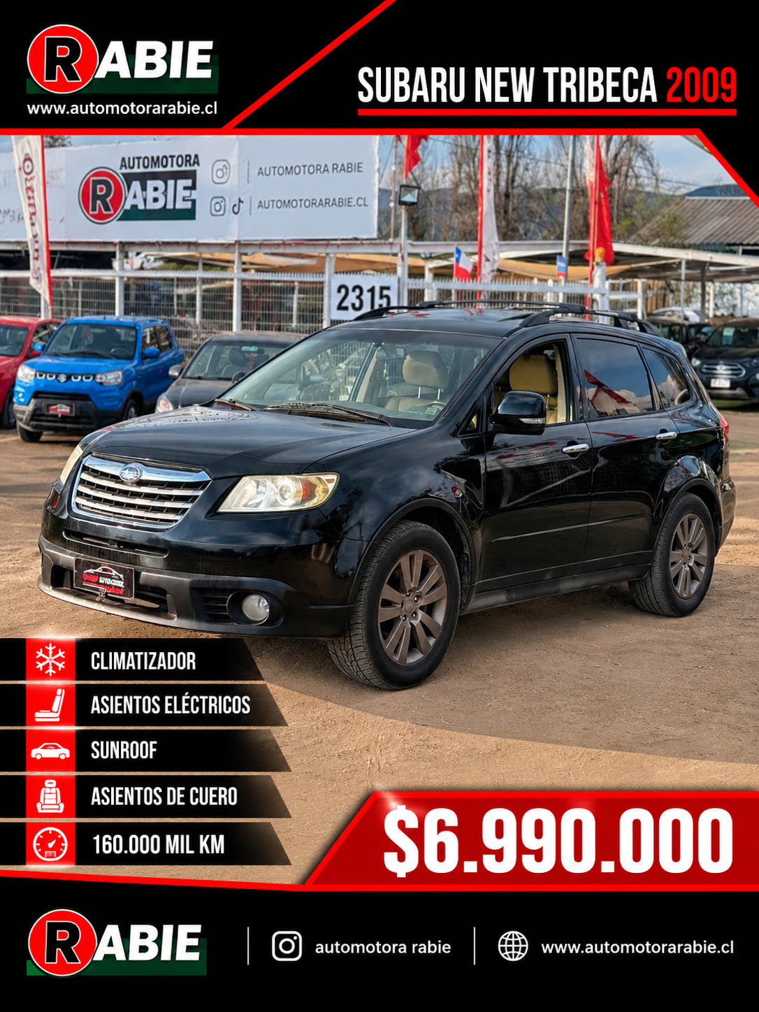 2009 Subaru New Tribeca Negro - Imagen 1