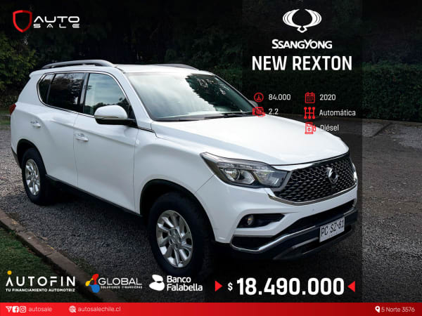 2020 SsangYong New Rexton Station Wagon en venta - Maule