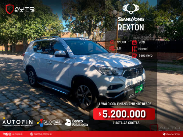 2019 SsangYong New Rexton en venta - Maule