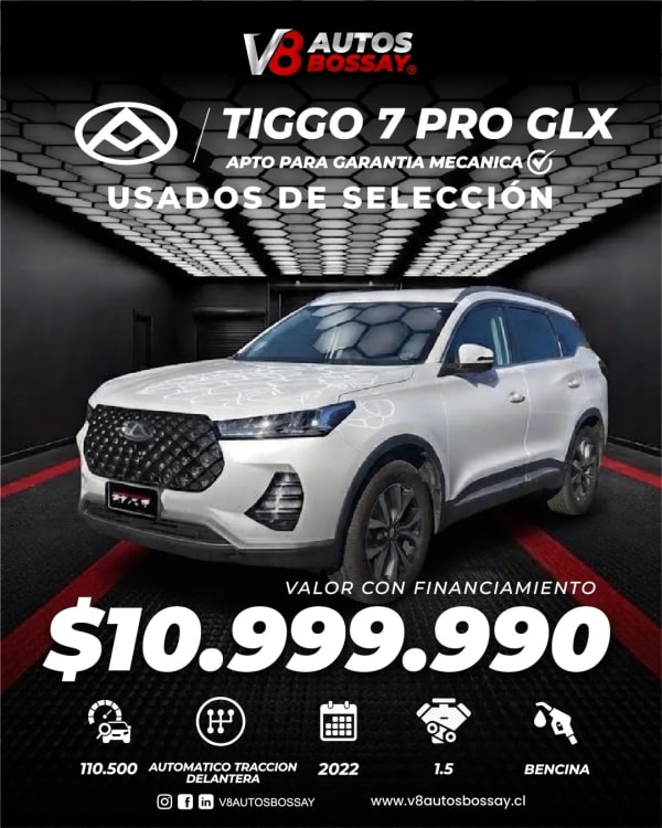 2022 Chery TIGGO 7 PRO GLX en venta - Los Lagos