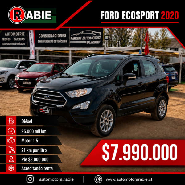 2020 Ford Ecosport en venta - Metropolitana de Santiago