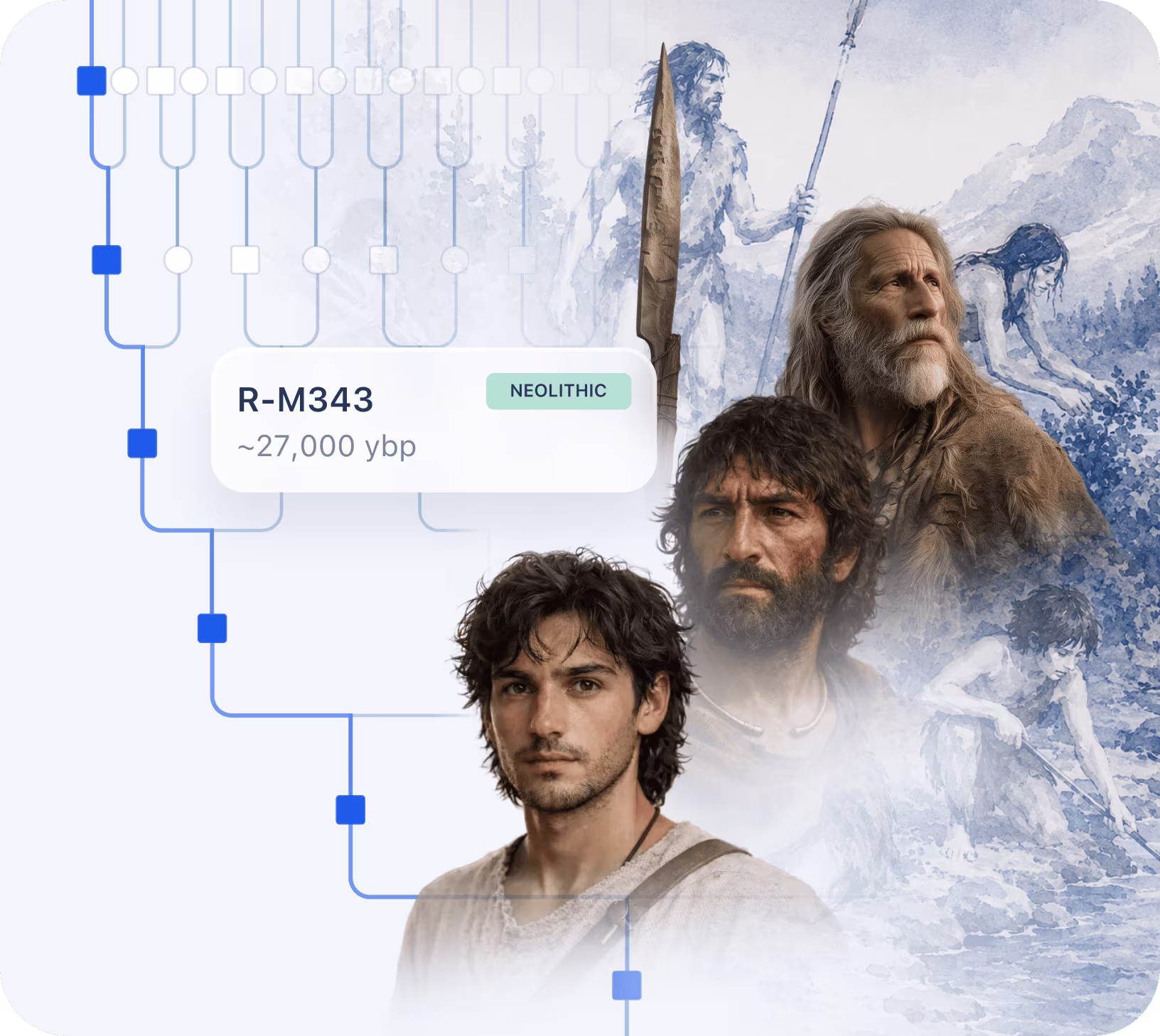 Y-DNA lineage tree illustration