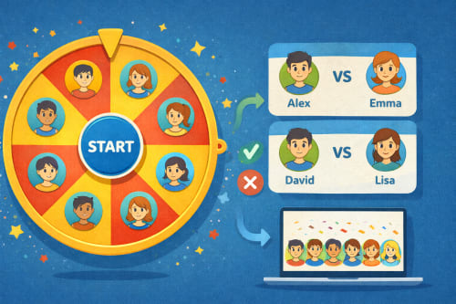 Vòng Quay Kỳ diệu Sắp cặp Thông minh illustration