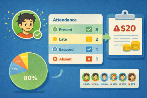 Điểm danh Check-in Chuyên cần illustration