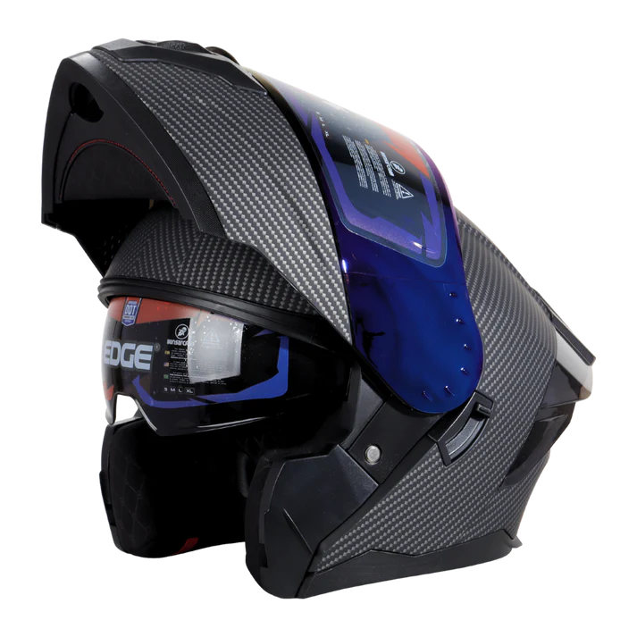 Casco Edge Abatible Boston Solido Carbon Mate