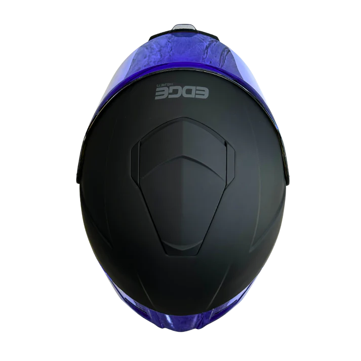 Casco Edge Integral Shanghai Solido Negro Accesorios Metalizados Azul