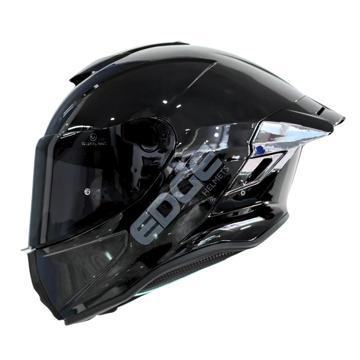 CASCO INTEGRAL Edge Integral Shanghai Negro Solido Brillante