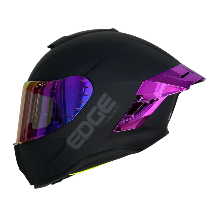 CASCO INTEGRAL Edge Integral Shanghai Solid Negro Accesorios Metalizados Morado
