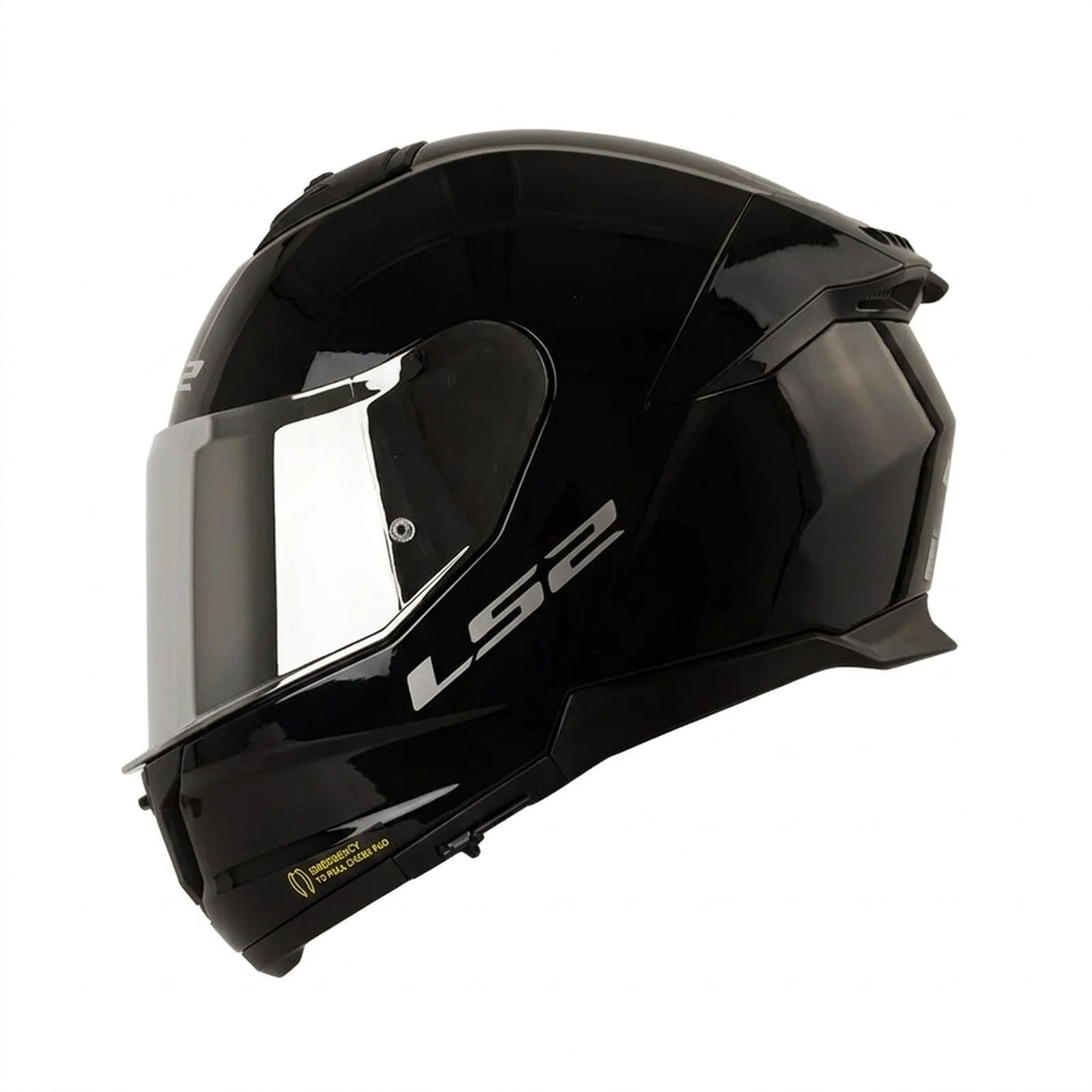 CASCO INTEGRAL LS2 FF808 STREAM II Solid Negro Brillante