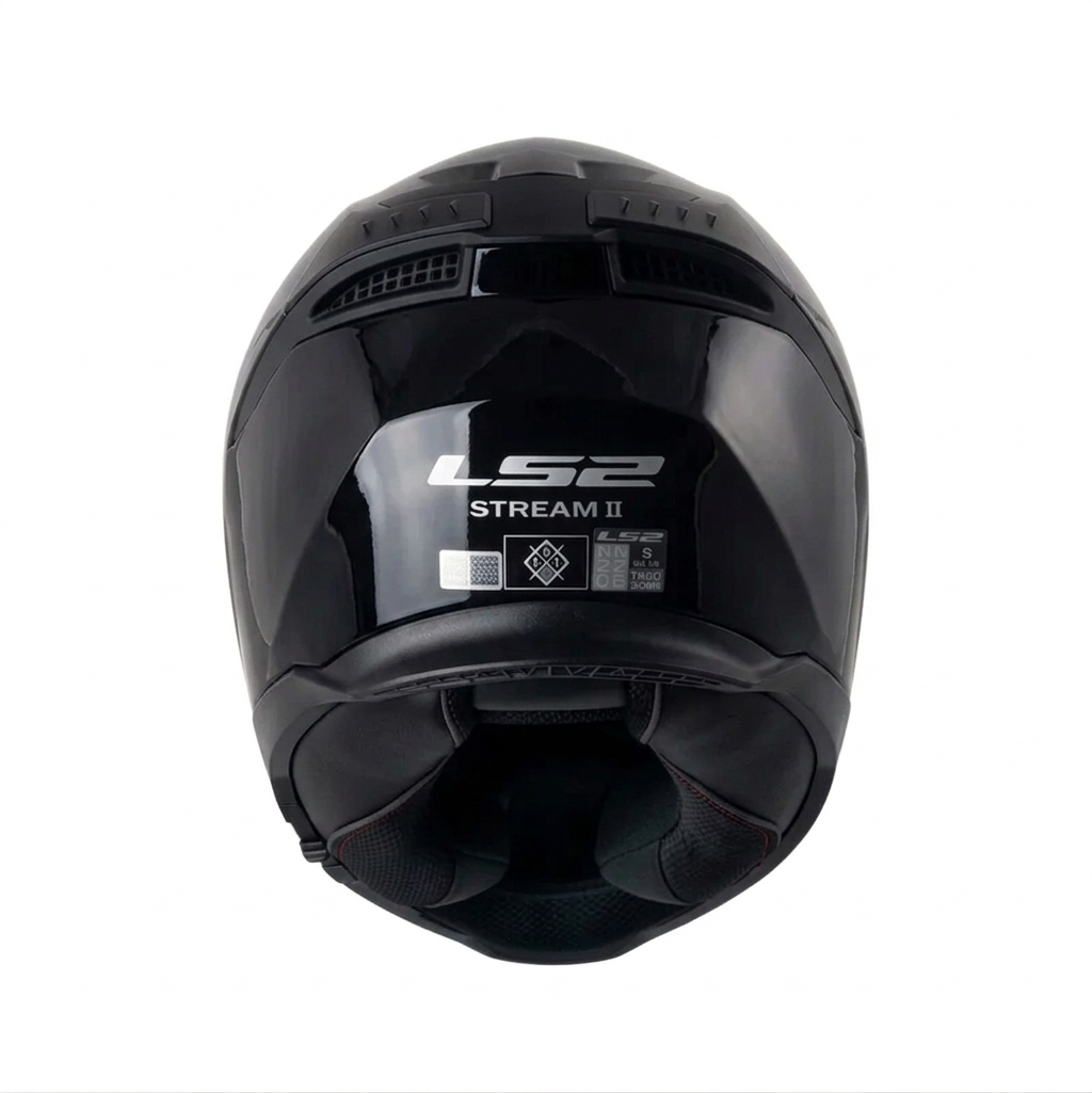 CASCO INTEGRAL LS2 FF808 STREAM II Solid Negro Brillante