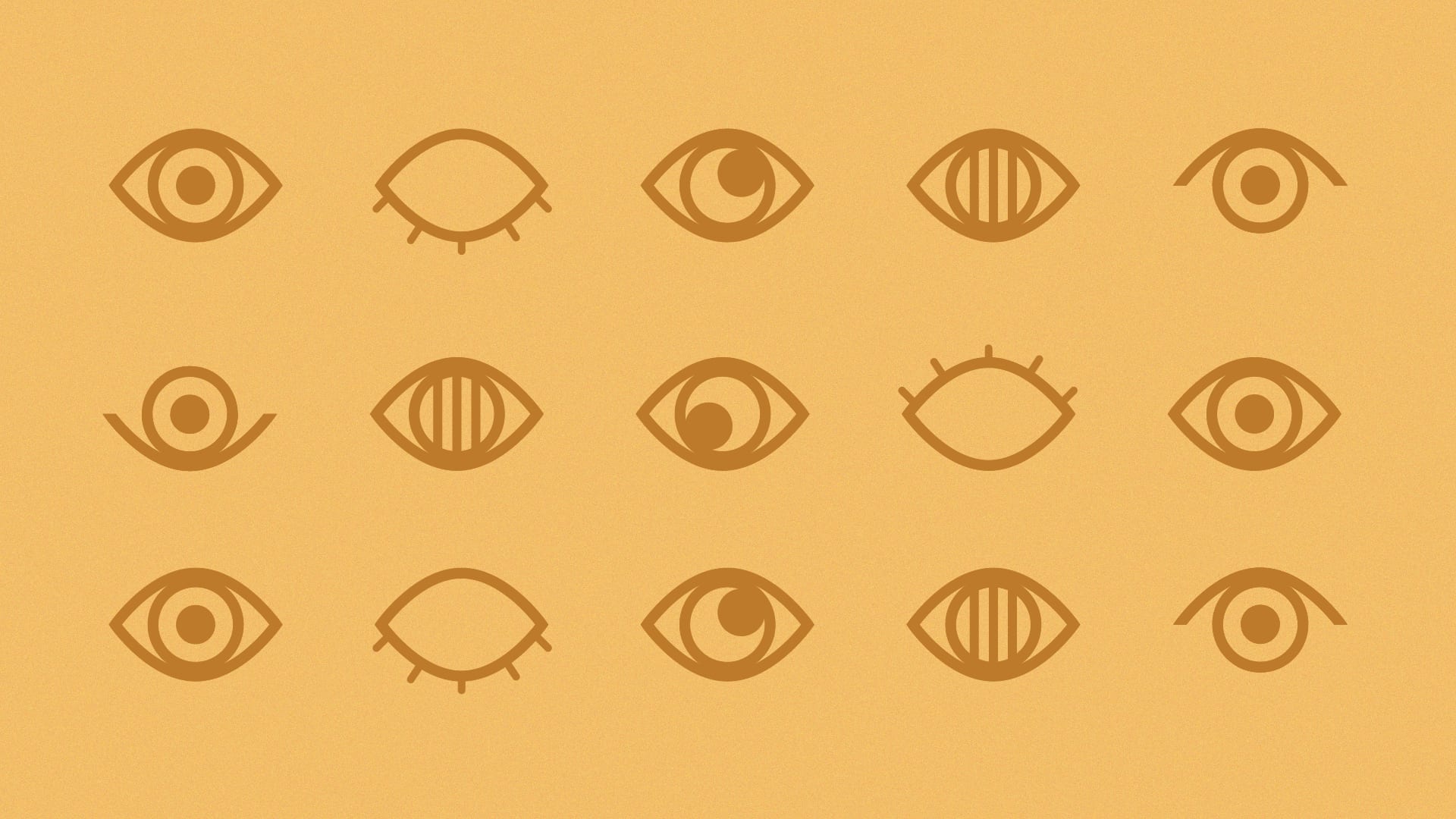 illustrated collection of line drawn eyes