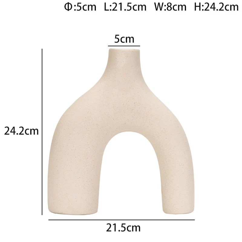 Arc Shape Ceramic Vase Decor Set