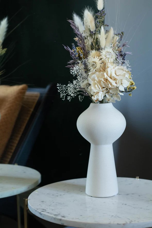 Rita Rippled Vase Decor
