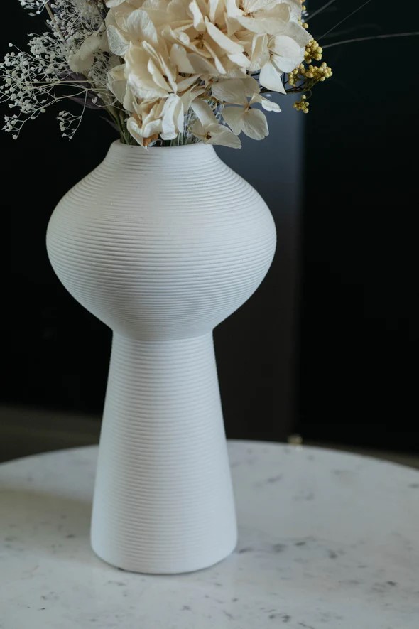 Rita Rippled Vase Decor