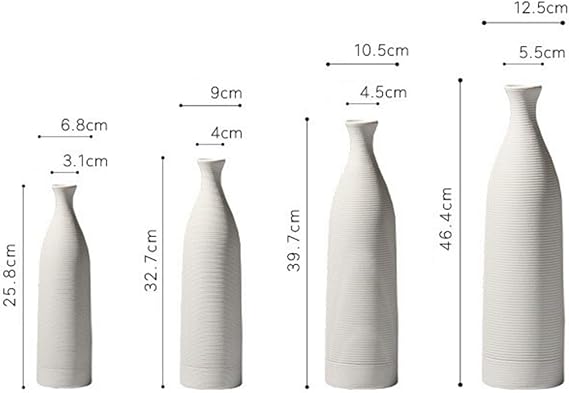 Tall Stripped Vase Decor