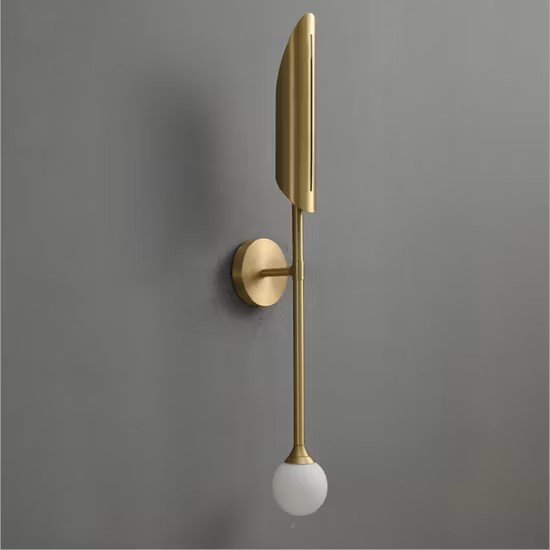 Gold Modern indoor metal wall lamp