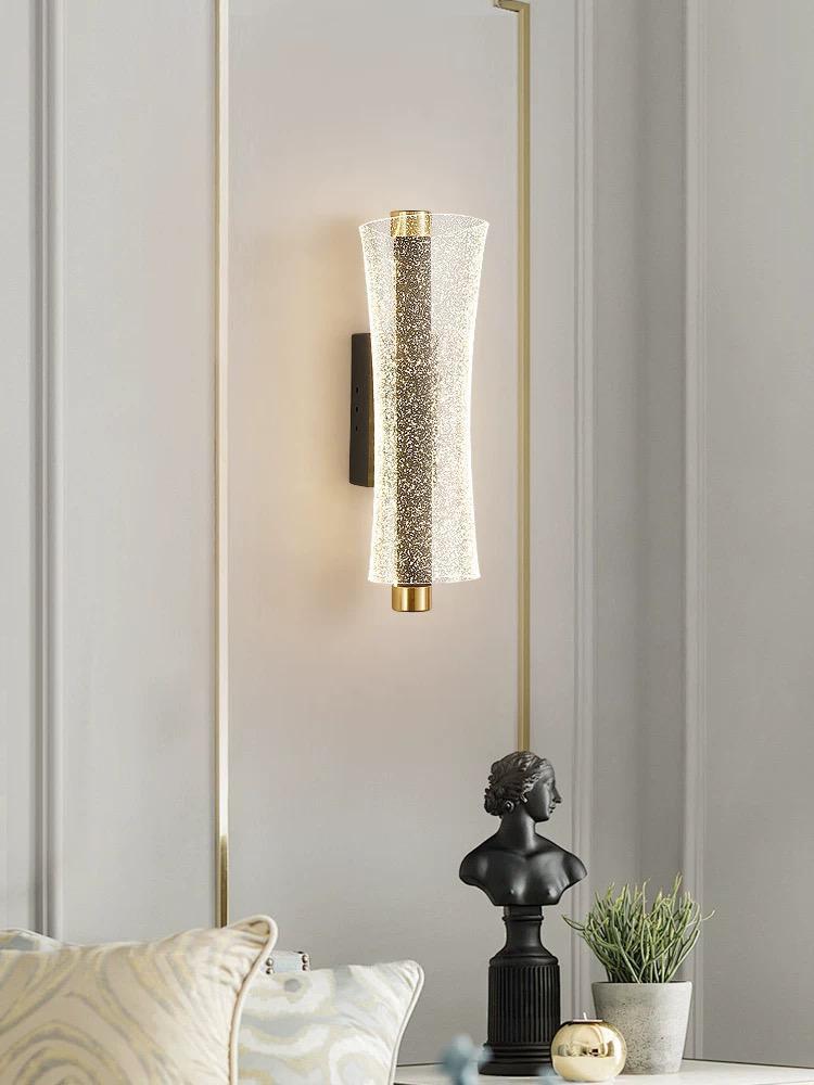Luxury glass interior wall lamp