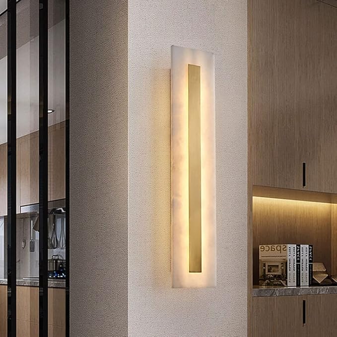 Luxury vertical glass interior wall lamp