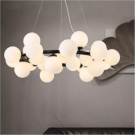 Nordic White Glass Ball Pendant Lamp 