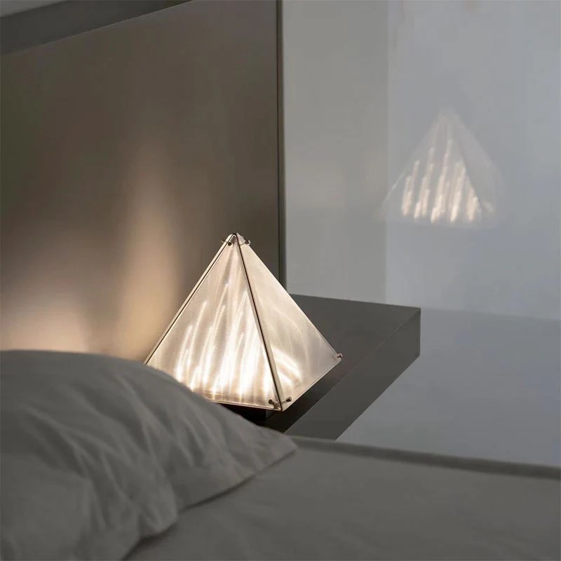 Pyramid Bedside Table Lamp