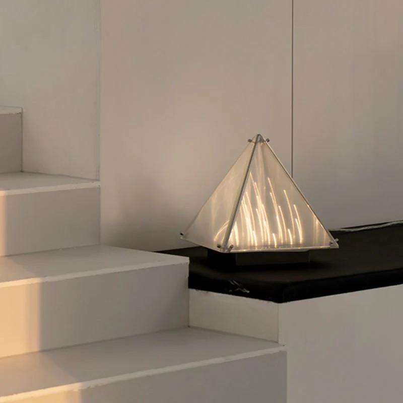Pyramid Bedside Table Lamp