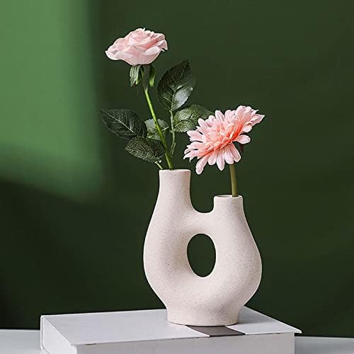 U Shape Twin Ceramic Vase Decor