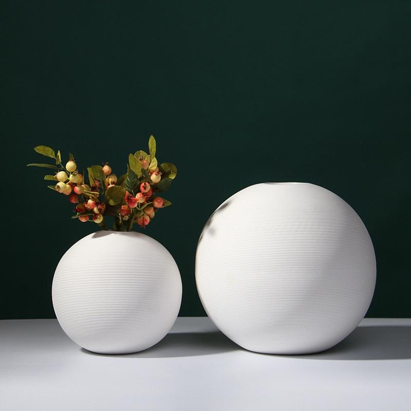 Round Ceramic Vase Decor