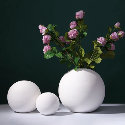 Round Ceramic Vase Decor