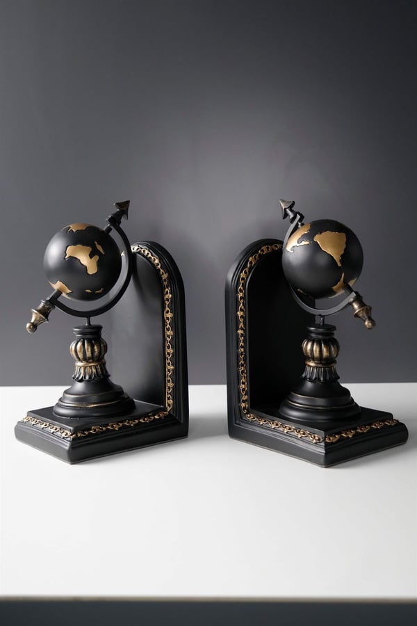 Rustic Globe Book Holders
