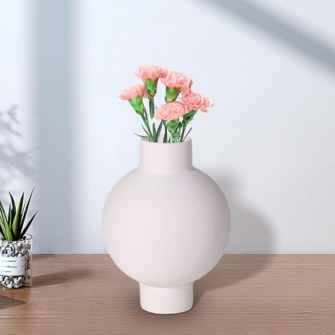 Striped Sphere Vase Decor