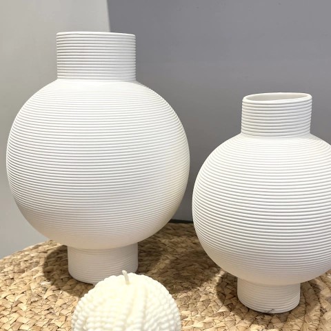 Striped Sphere Vase Decor