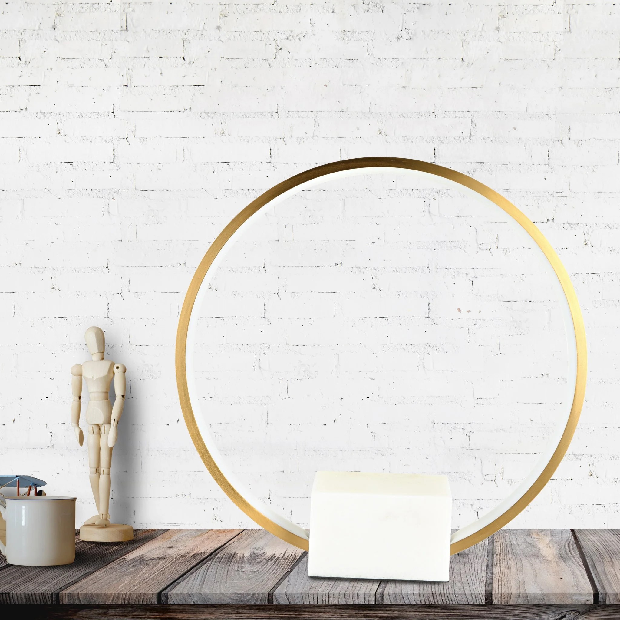 Marble Base Ring LED Table Lamp