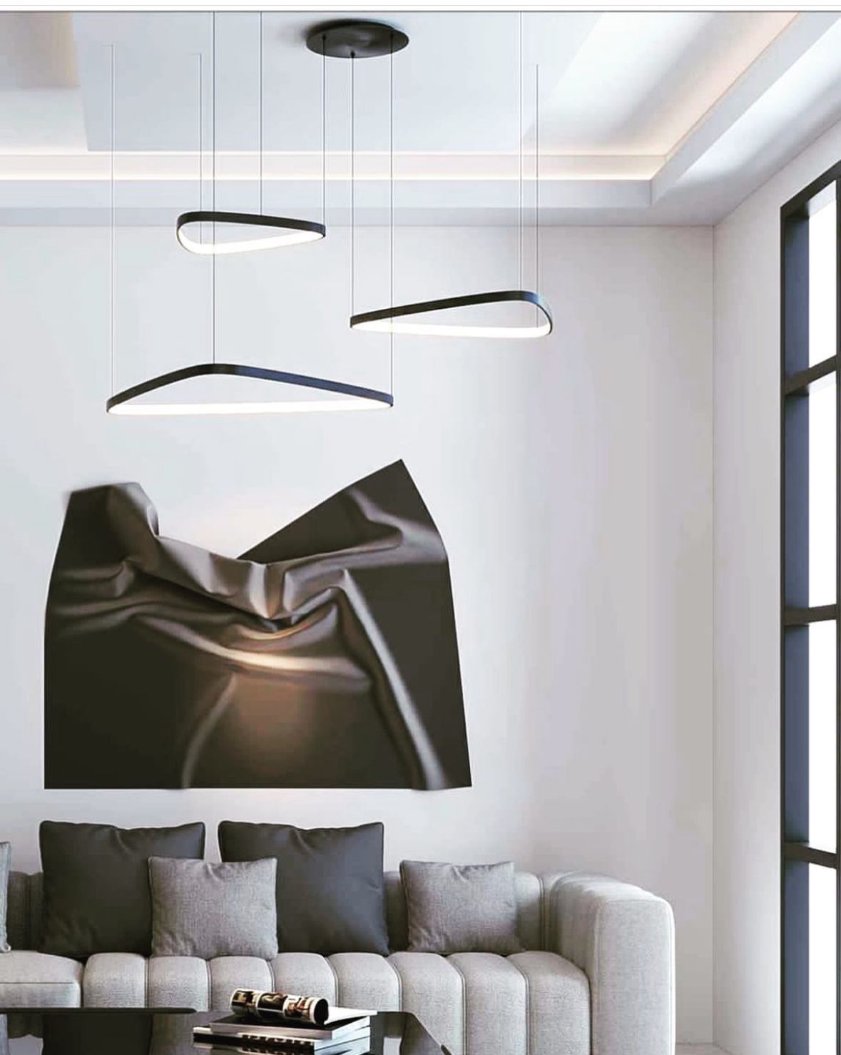 Triangle hanging lamp