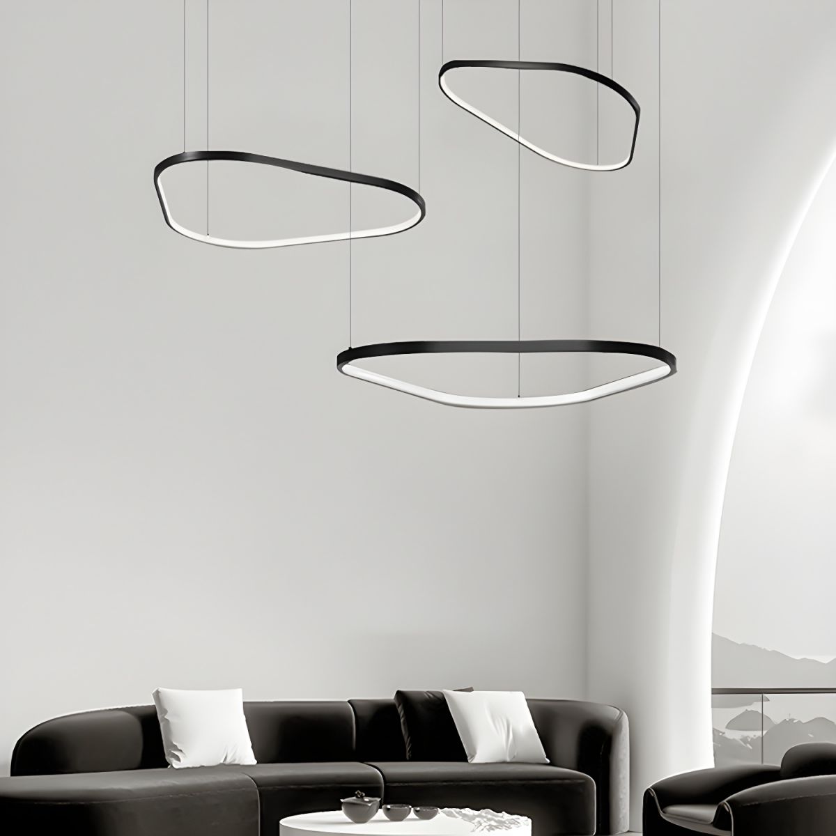 Triangle hanging lamp