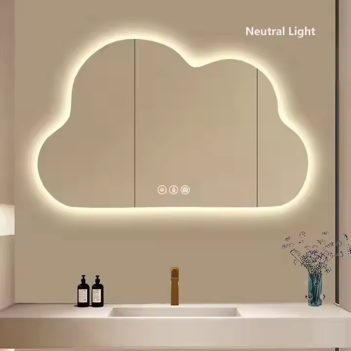 Scarlet Irregular Corner Wall Mirror Frameless (LED)