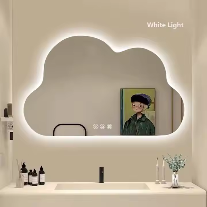 Scarlet Irregular Corner Wall Mirror Frameless (LED)
