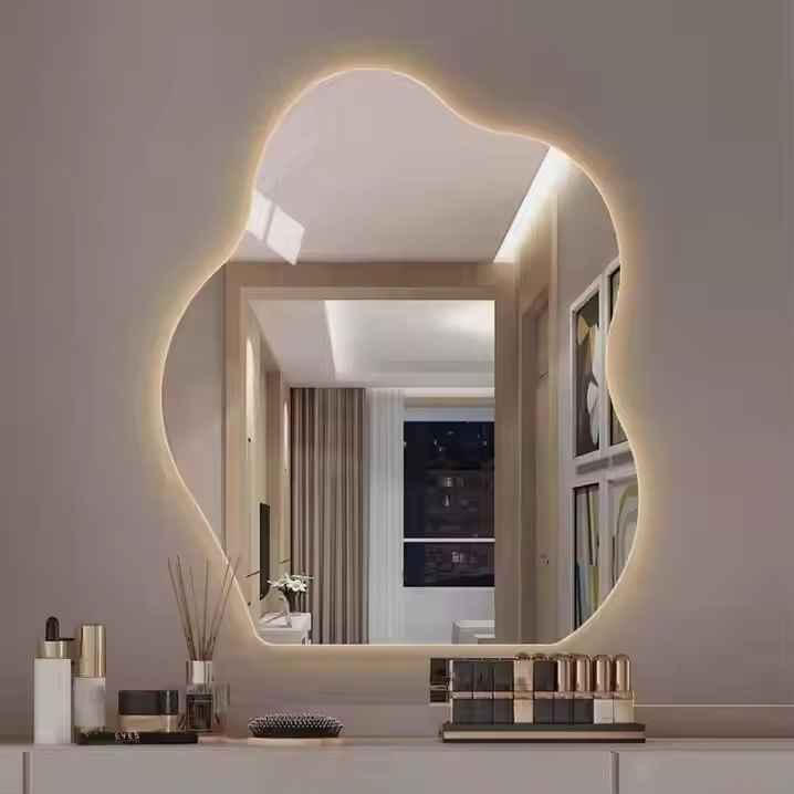 Skylar Irregular Cloud Shape Wall Mirror Frameless (LED)