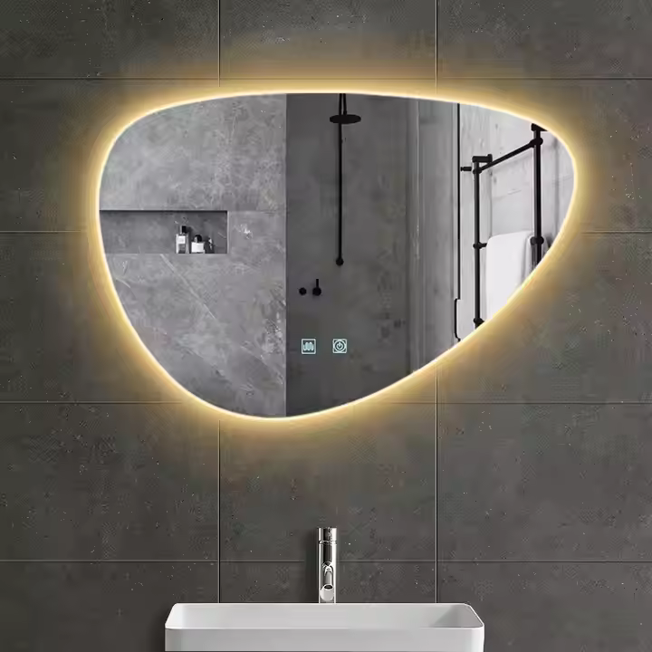 Kaia Triangle Irregular Wall Mirror Frameless (LED)
