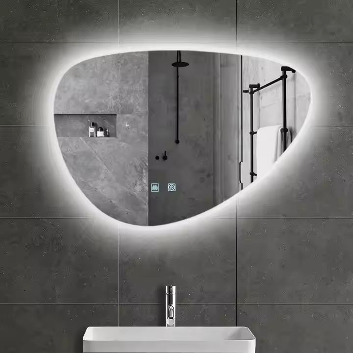 Kaia Triangle Irregular Wall Mirror Frameless (LED)