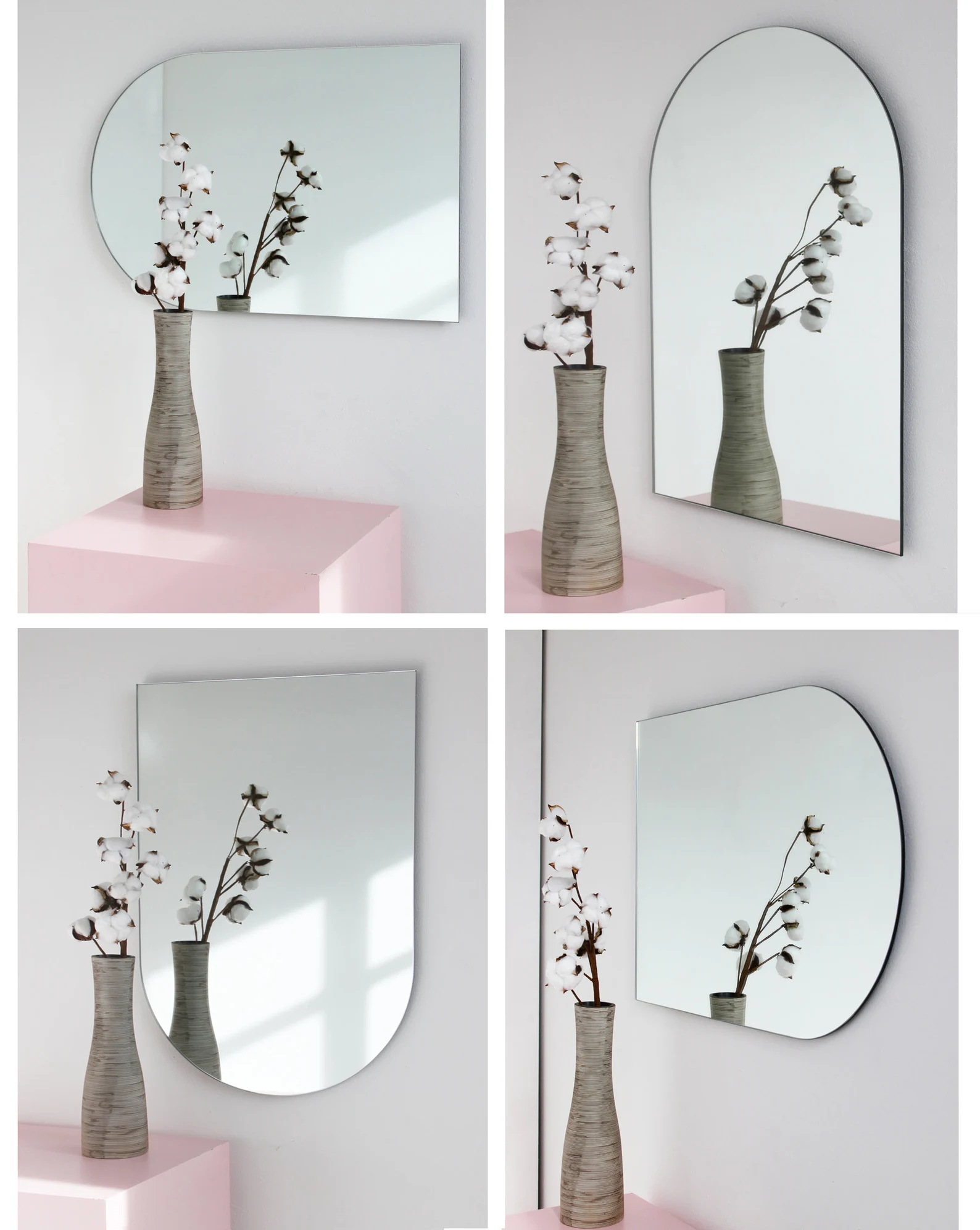 D-Shape Wall Mirror Frameless (LED)