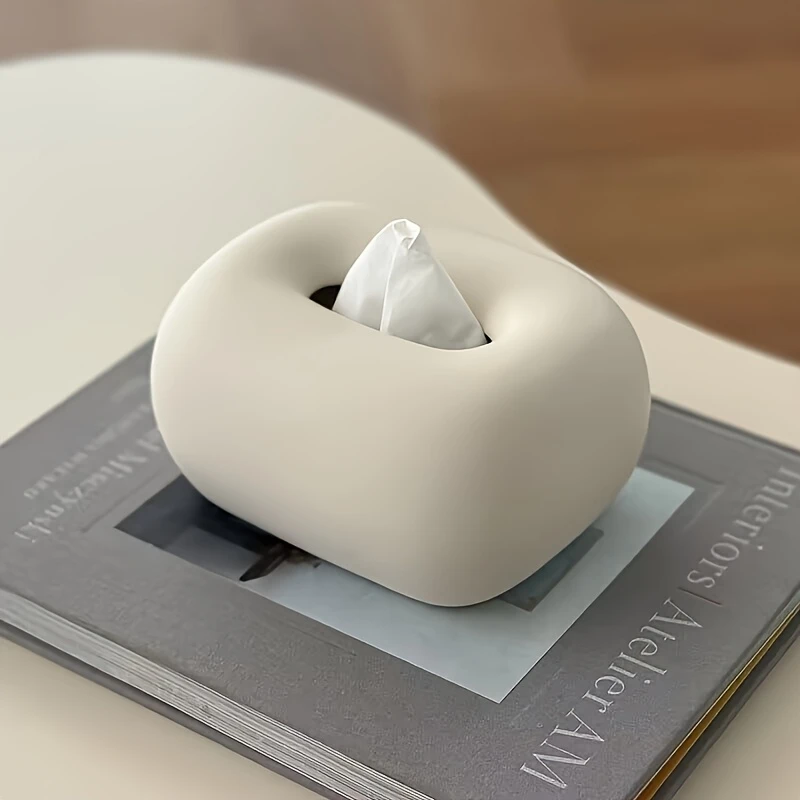 Ceramic Tissue Box Holder White