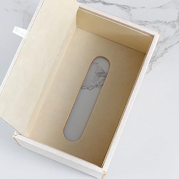 LinoWeave Luxe Tissue Box White