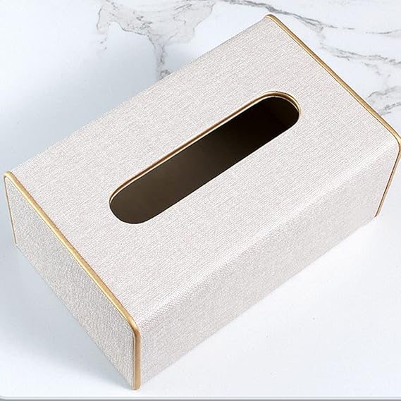 LinoWeave Luxe Tissue Box White